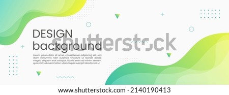 template banner with green gradient color. design with liquid shape.