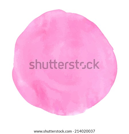 Pink watercolor circle wallpaper design. Vector illustration.
