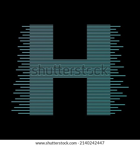 Letter H logo design vector template, fast speed technology moving, quick energy symbol. This logo is suitable for digital, techno.