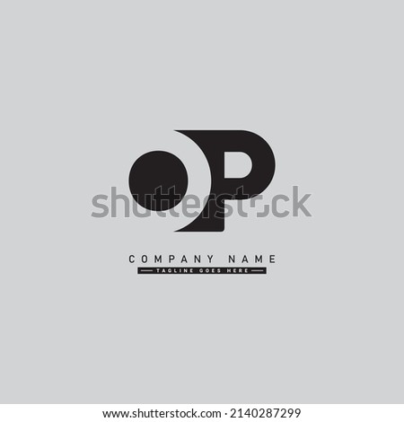 Initial Letter OP Logo - Simple Business Logo Royalty-Free Stock Photo #2140287299