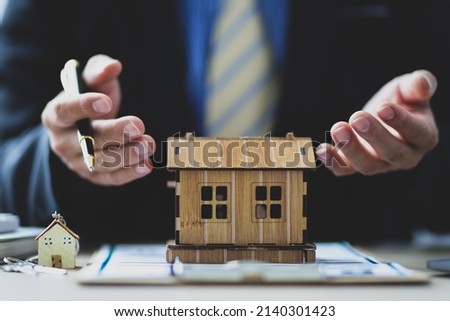 Real estate agent residential house and home insurance.