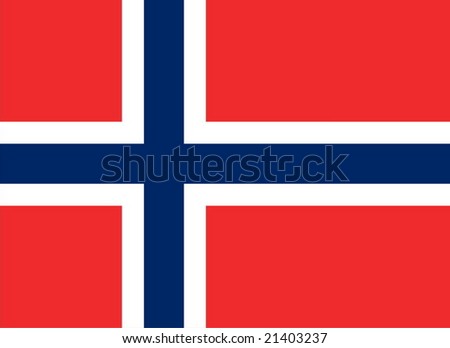 Norway national flag. Illustration on white background