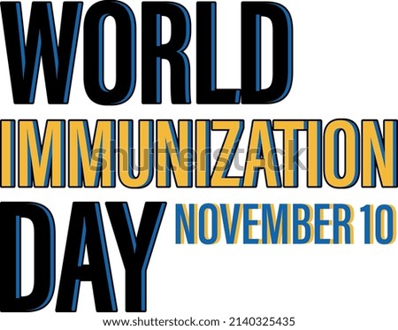 World immunization day banner design illustration