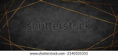 Black textured background decorated with Shiny golden lines. black gold luxury background