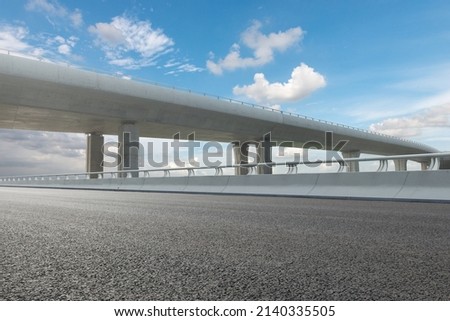 Highways and viaducts leading to the center of the city Royalty-Free Stock Photo #2140335505