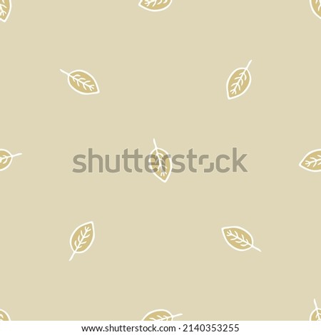 Gender neutral foliage seamless vector background. Simple whimsical 2 tone leaf pattern. Kids nursery wallpaper or scandi all over print. 