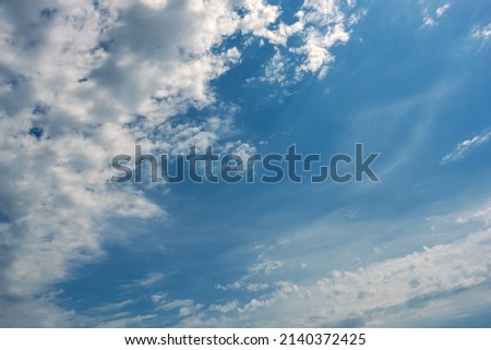 Upper sky landscape with clouds
