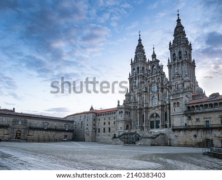 Cathedral of Santiago de Compostela Royalty-Free Stock Photo #2140383403