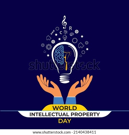 World Intellectual Property Day. Patent Rights Concept. Template for background, banner, card, poster. vector illustration. Royalty-Free Stock Photo #2140438411