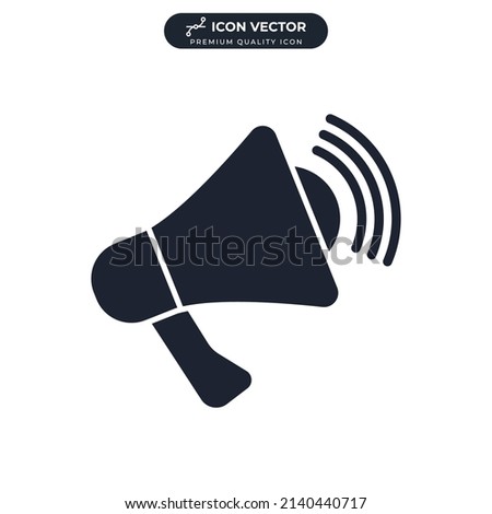 bullhorn. Megaphone icon symbol template for graphic and web design collection logo vector illustration