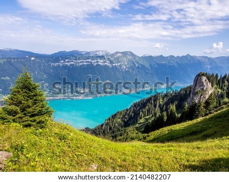 Lake Brienz aka Brienzersee Alpine lake in the Bernese Oberland in Switzerland Royalty-Free Stock Photo #2140482207