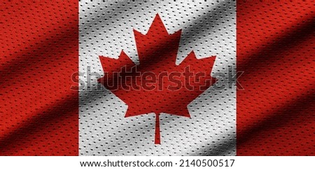 Canada flag on texture sports. Horizontal sport theme poster, greeting cards, headers, website and app. Background for patriotic and national design