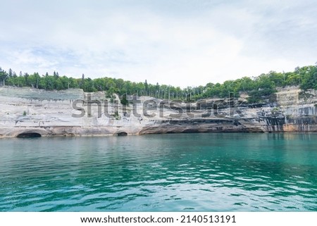 Sea caves along Lake Superior at Pictured Rocks National Lakeshore