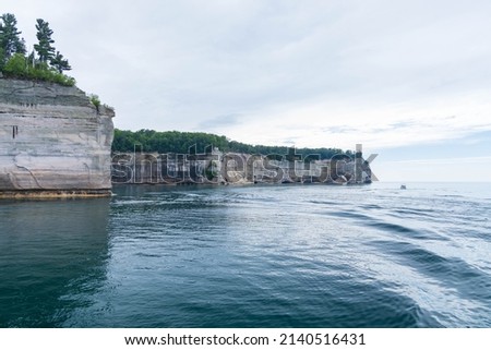 Cliffs and sea caves along Lake Superior, Pictured Rocks National Lakeshore