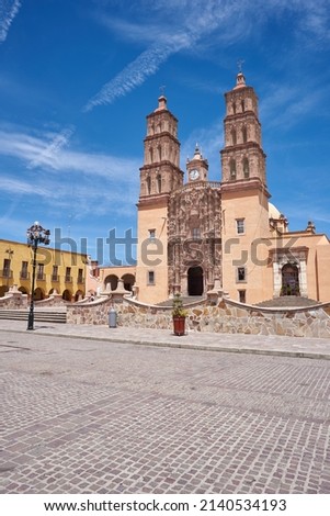 Parroquia Cathedral Dolores Hidalgo Mexico, Cradle of National Independence Where Father Miguel Hidalgo made his Grito starting the 1810 War of Independence in Mexico. ( Pueblo magico ) Magic town Royalty-Free Stock Photo #2140534193