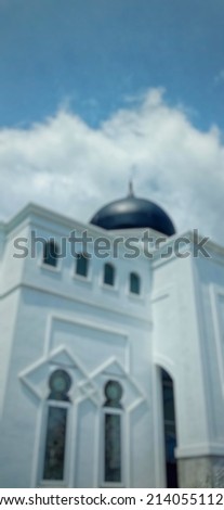 defocus abstract background of mosque dome