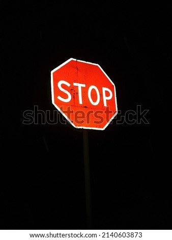 Stop road sign for traffic