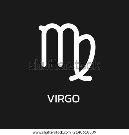 Virgo icon or sign. Zodiac, astrology, horoscope symbol. Vector illustration.