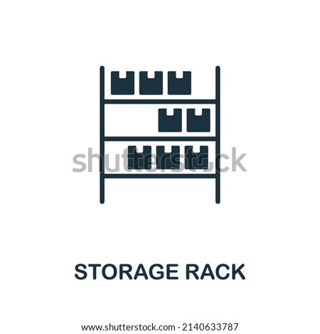 Storage Rack icon. Monochrome simple Storage Rack icon for templates, web design and infographics Royalty-Free Stock Photo #2140633787