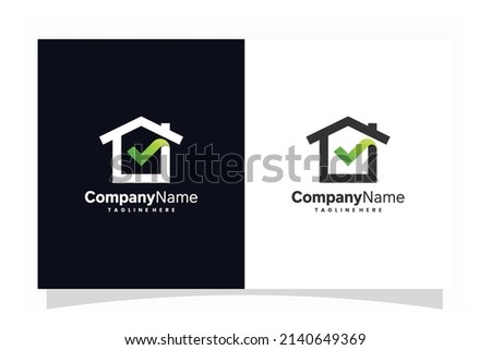 home logo and tick mark shape