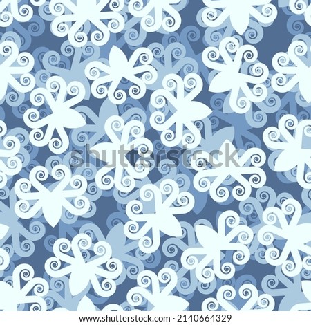 Octopus Army blue pattern seamless. poulpe military background. devilfish Naval ornament. Vector texture
