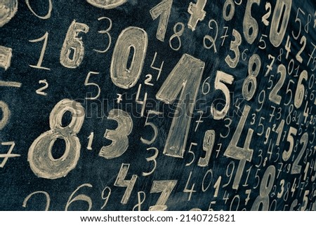 Seamless pattern with numbers. financial crisis concept. Business success.