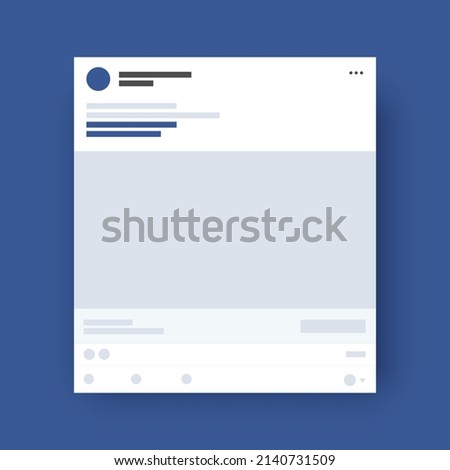 Facebook Social Media Template Mockup Simple Page Profile