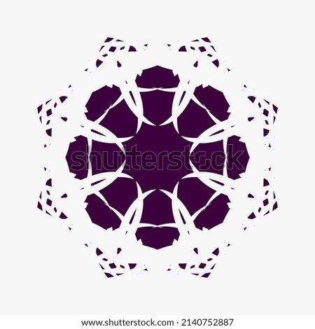 vector illustration of circular symmetrical pattern motif for decoration