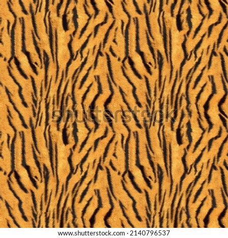 Tiger seamless fur texture pattern, natural surface background for fashion luxury exotic design. Wildlife jungle decorative print material.