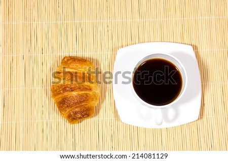 black coffee with toast