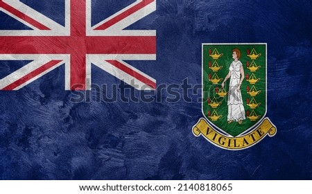 Textured photo of the flag of British Virgin Islands.