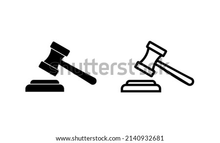 Gavel icon vector. judge gavel sign and symbol. law icon. auction hammer Royalty-Free Stock Photo #2140932681