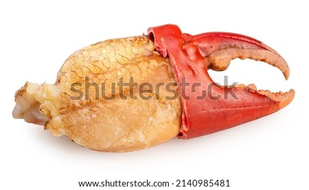 Boiled claw crab With Crab meat isolated on white background, Scylla serrata or Sea Crab on white With clipping path. Royalty-Free Stock Photo #2140985481