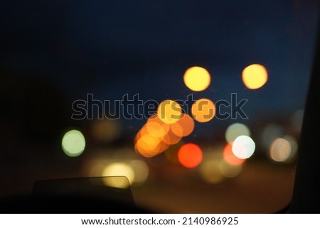 night and travel on the background of bokeh