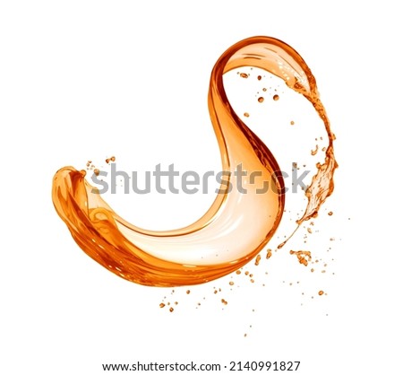 A splash of fruit juice isolated on a white background 