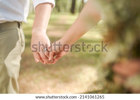 Wedding photography in the nature of the pine forest Royalty-Free Stock Photo #2141061265