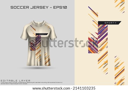 Sports jersey and t-shirt template sports jersey design vector mockup. Sports design for football, racing, gaming jersey. Vector