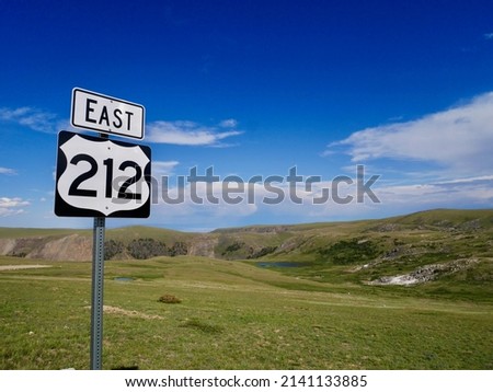 Beartooth Highway , known as the most beautiful drive in America, section of U.S route 212 between Montana and Wyoming. USA. High quality photo