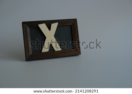 Frame Letters or Alphabet 'X' on white background.