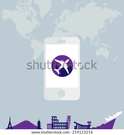 Template design vector poster for travel. 