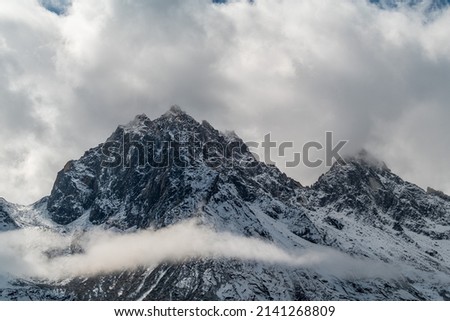 Scenery of Bipenggou Snow Mountain in Aba Prefecture, Sichuan Royalty-Free Stock Photo #2141268809