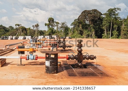 Oil and gas operations, Gabon Royalty-Free Stock Photo #2141338657