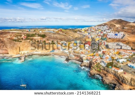 Landscape with Sardina de Galda and North Beach Sardina, north Gran Canaria, Spain Royalty-Free Stock Photo #2141368221