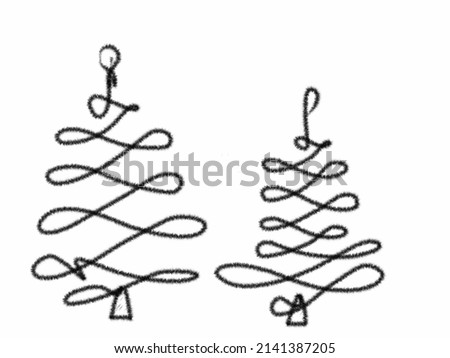 christmas tree vector graphics isolated on white background