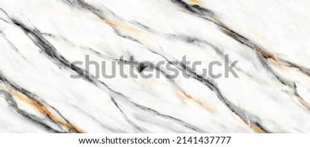 Statuarietto white marble with golden streaks effect. thassos glossy statuario marble tile, banco super-white, italian granite stone texture for digital ceramic wall tile and floor tile. Royalty-Free Stock Photo #2141437777