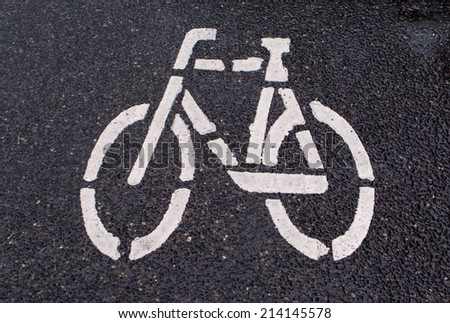 Bike lane symbol Sign background and texture