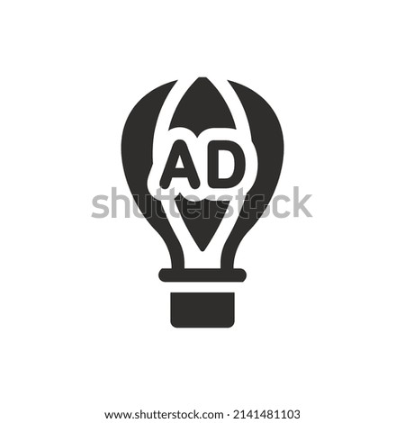 Product placement icon on white background