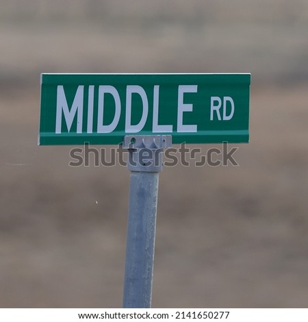 Street Sign of Middle Rd