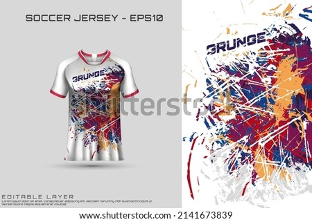 Sports jersey and t-shirt template sports jersey design vector mockup. Sports design for football, racing, gaming jersey. Vector