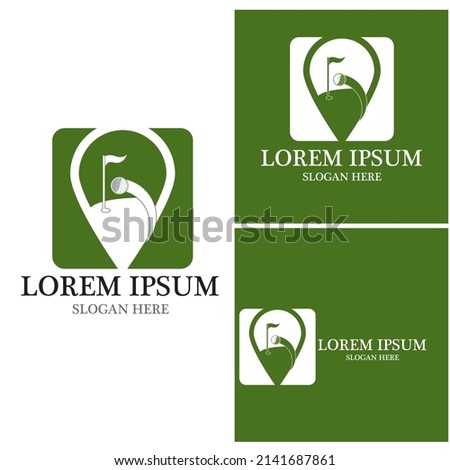Golf icon and symbol vector template